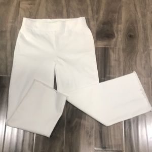 Loft Cropped White Pants
